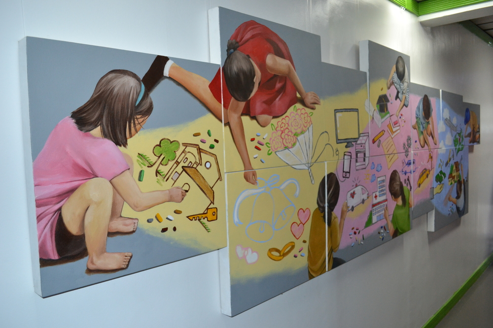 This is the first part of the mural that’s supposed to depict the different ways the Coop helps its members once all its elements have been completed.